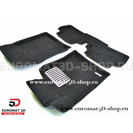 Текстильные 3D коврики Euromat3D Lux в салон для Honda Accord (2008-2012) № EM3D-002601