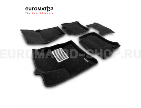 Текстильные 3D коврики Euromat3D Lux в салон для Porsche Cayenne (2010-2017) № EM3D-004101