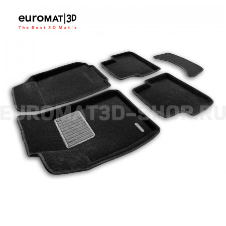Текстильные 3D коврики Euromat3D Business в салон для Chevrolet Aveo (2012-2020) № EMC3D-001501