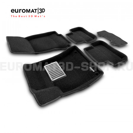 Текстильные 3D коврики Euromat3D Lux в салон для Mercedes B-Class (W246) (2011-2018) № EM3D-003516