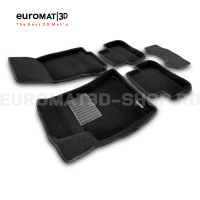 Текстильные 3D коврики Euromat3D Business в салон для Mercedes GLA-Class (X156) (2014-2018) № EMC3D-003516