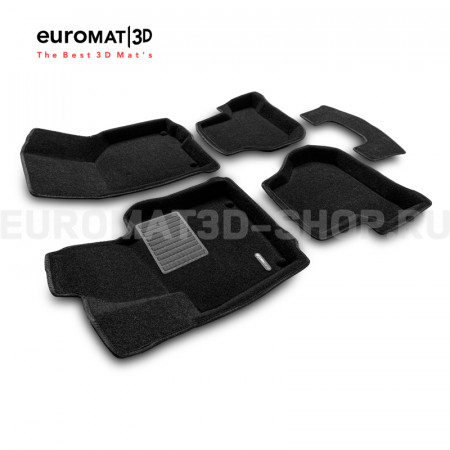 Текстильные 3D коврики Euromat3D Business в салон для Volkswagen Scirocco (2009-) № EMC3D-004502