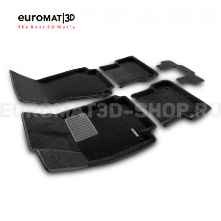 Текстильные 3D коврики Euromat3D Business в салон для Audi A7 (2010-2018) № EMC3D-001107