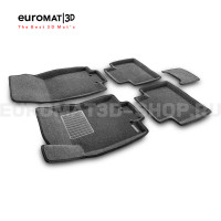 Текстильные 3D коврики Euromat3D Business в салон для Nissan X-Trail (T32) (2015-2020) № EMC3D-003724G Серые