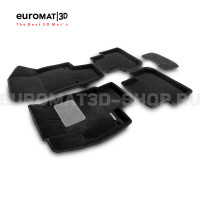Текстильные 3D коврики Euromat3D Business в салон для Volkswagen Tiguan (2017-2024) № EMC3D-005415