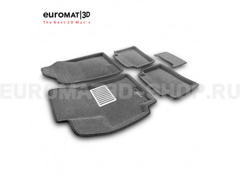 Текстильные 3D коврики Euromat3D Lux в салон для Kia Rio (2017-) № EM3D-002931G Серые Текстильные 3D коврики Euromat3D Lux в салон для Kia Rio (2017-) № EM3D-002931G Серые