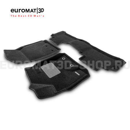 Текстильные 3D коврики Euromat3D Premium в салон для Toyota Land Cruiser 200 (2012-2021) № EMPR3D-005103
