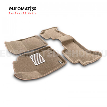 Текстильные 3D коврики Euromat3D Lux в салон для Toyota 4Runner (2002-2009) № EM3D-005141T Бежевые