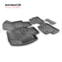 Текстильные 3D коврики Euromat3D Business в салон для Volkswagen Tiguan (2017-2024) № EMC3D-005415G Серые