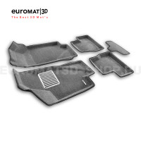 Текстильные 3D коврики Euromat3D Lux в салон для Datsun mi-Do (2015-2020) № EM3D-005310G Серые