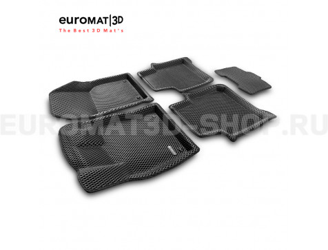 3D коврики Euromat3D EVA в салон для Skoda Kodiaq (2017-2024) № EM3DEVA-004512
