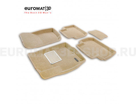 Текстильные 3D коврики Euromat3D Lux в салон для Citroen C-Crosser № EM3D-003609T Бежевые Текстильные 3D коврики Euromat3D Lux в салон для Citroen C-Crosser № EM3D-003609T Бежевые