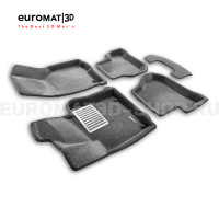 Текстильные 3D коврики Euromat3D Lux в салон для Volkswagen Golf 5 (2003-2009) № EM3D-004502G Серые