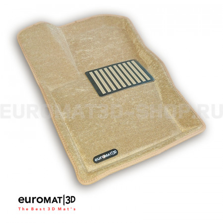 Текстильные 3D коврики Euromat3D Lux в салон для Haval H9 (2024-) № EM3D-004910T Бежевые