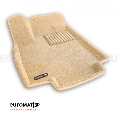 Текстильные 3D коврики Euromat3D Lux в салон для Haval H3 (2024-) № EM3D-001471T Бежевые