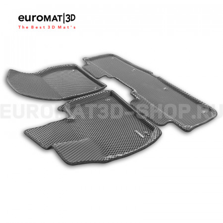 3D коврики Euromat3D EVA в салон для Lixiang L7 (2023-2024) № EM3DEVA-005741G Серые